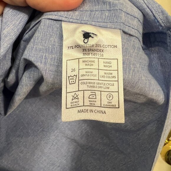 Craft + Flow Blue Multi-Print Short Sleeve Button-down XL - Picture 5 of 7